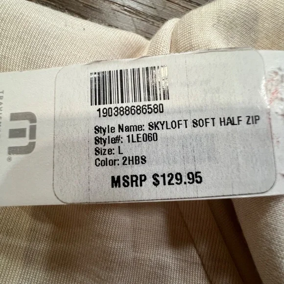 Travis Mathew Women's Skyloft Soft Half-Zip Sweatshirt, Sz Large, Cream, Golf - Picture 10 of 14